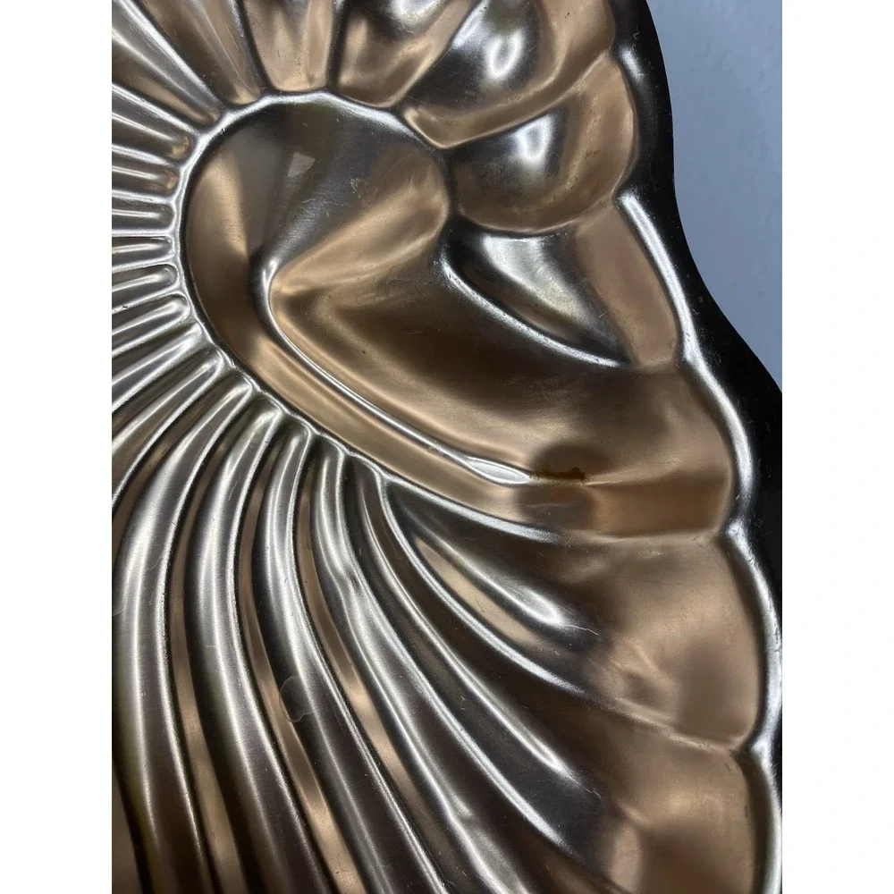 Vintage Sea Shell Copper Jello Mold Cake Pan Kitchen Wall Hanging Decor 6 cups